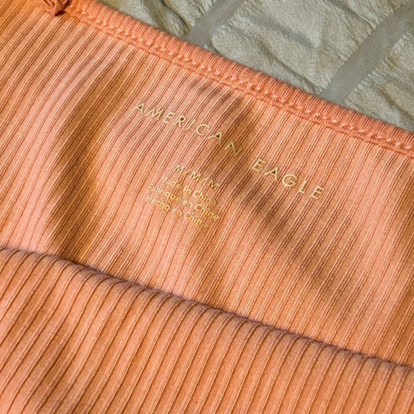 Peach Ribbed Spaghetti Strap Top - Picture 3 of 3
